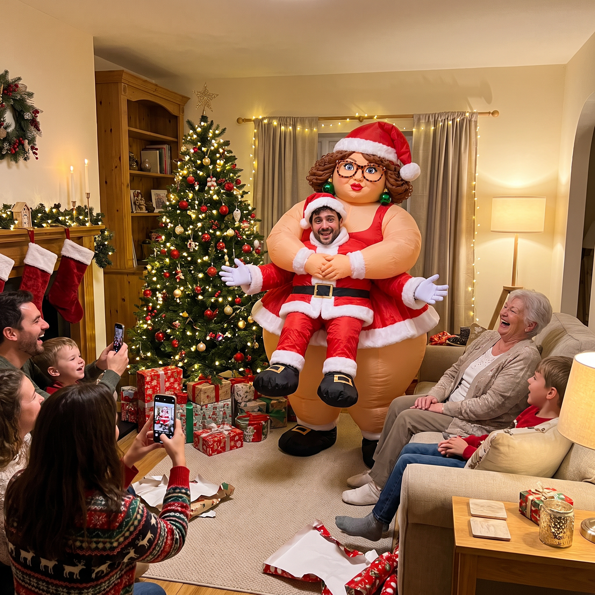 Holly Jolly Mama Inflatable Costume