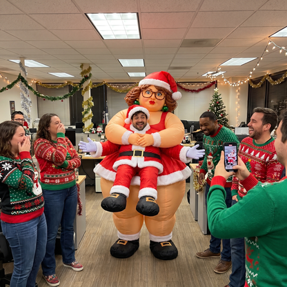 Holly Jolly Mama Inflatable Costume